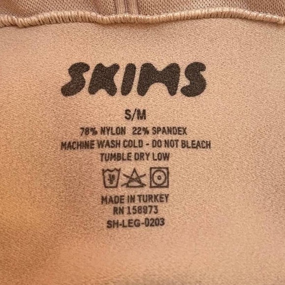 Skims Full Leg Shapewear Women's S/M Small Medium Clay Beige New without Tags - Picture 6 of 7